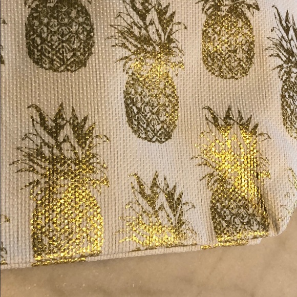 METALLIC GOLD PINEAPPLE CANVAS BAG - Picture 5 of 9